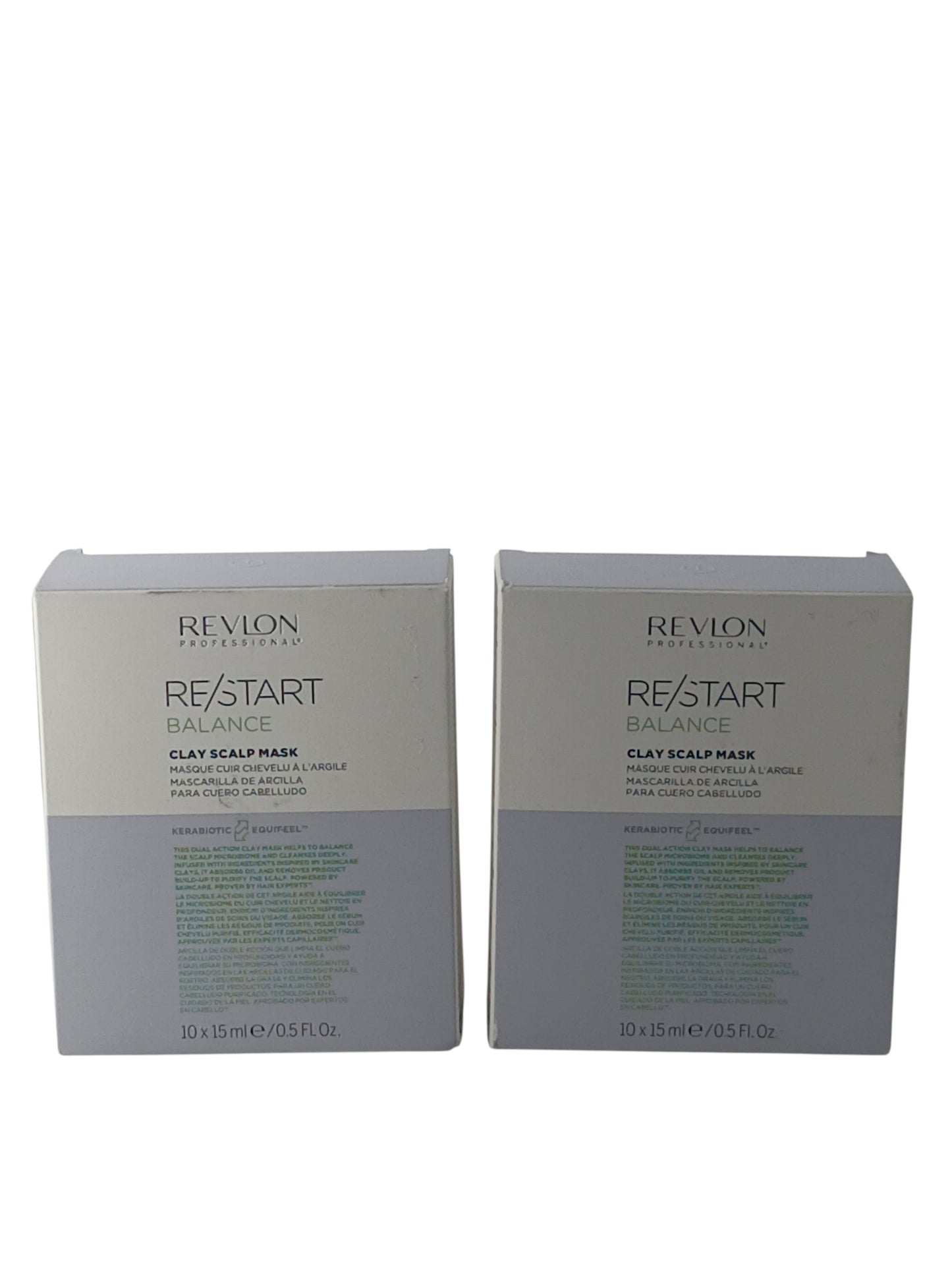 Department Store UK twin pack of Revlon Professional Restart Balance clay scalp masks for oily hair care