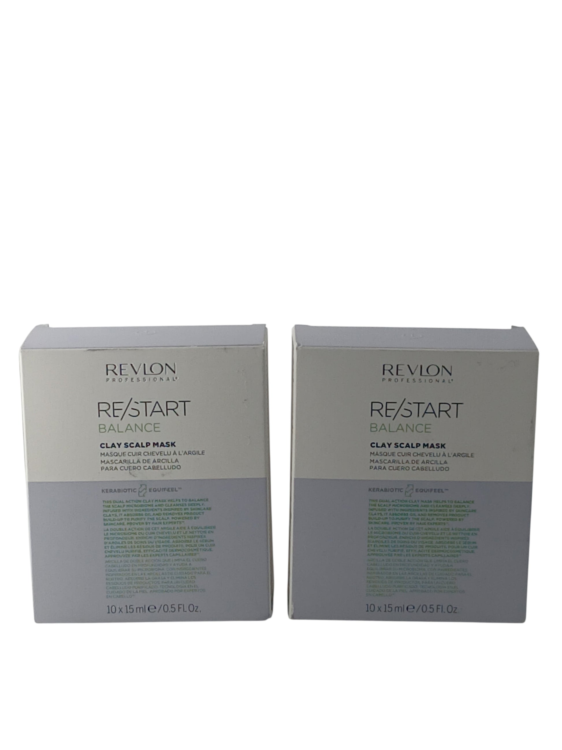 Department Store UK twin pack of Revlon Professional Restart Balance clay scalp masks for oily hair care