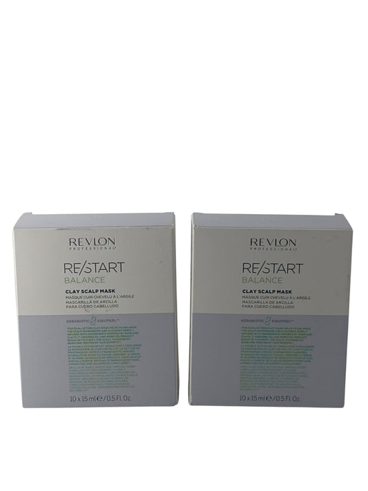 Department Store UK twin pack of Revlon Professional Restart Balance clay scalp masks for oily hair care