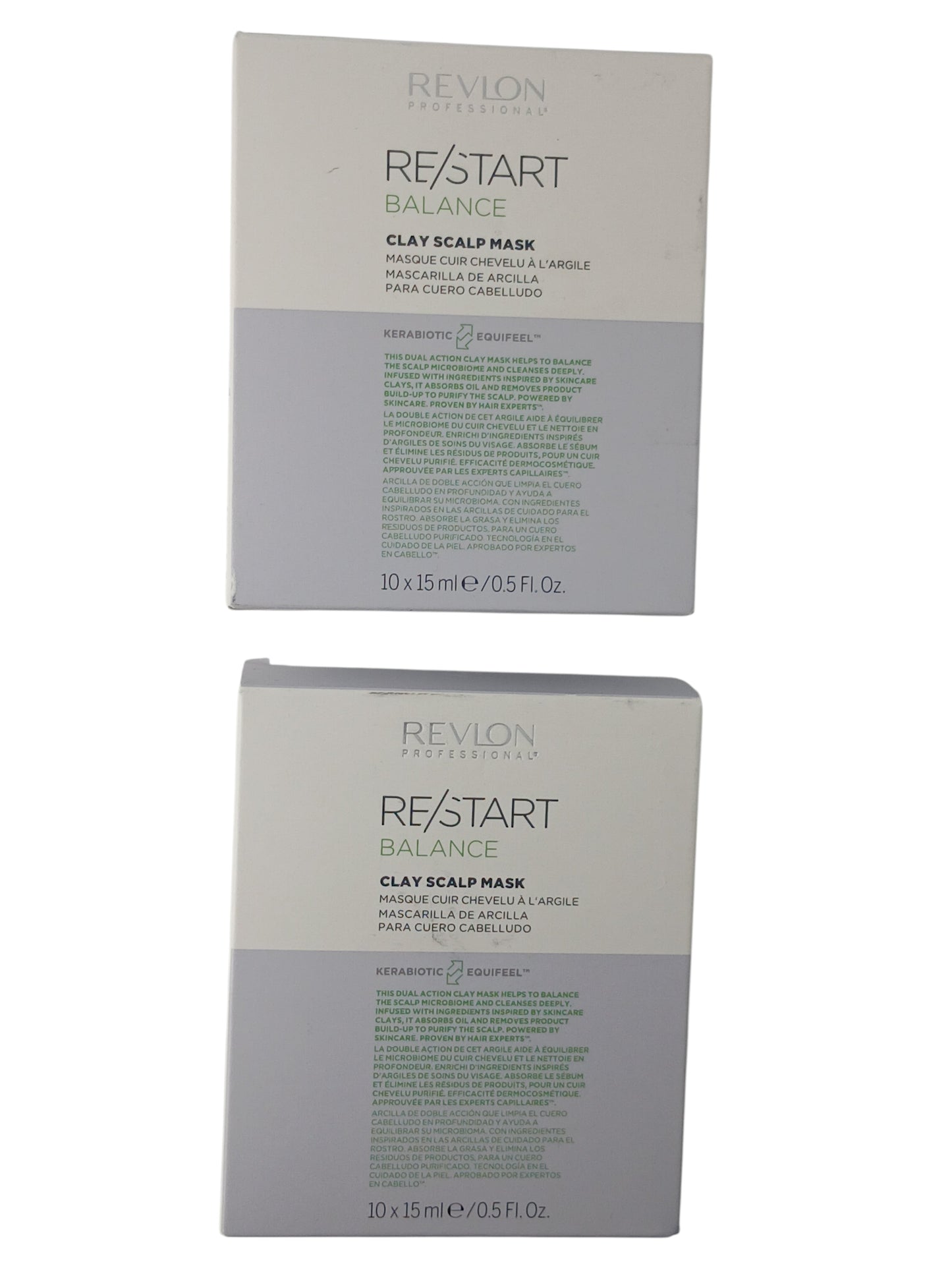 Department Store UK twin pack of Revlon Professional RE/START Balance clay scalp masks for oily hair care