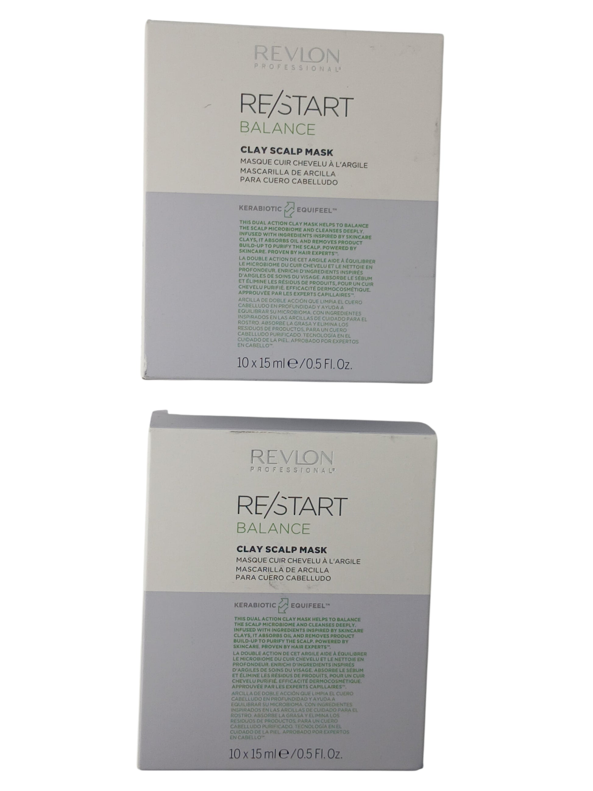 Department Store UK twin pack of Revlon Professional RE/START Balance clay scalp masks for oily hair care