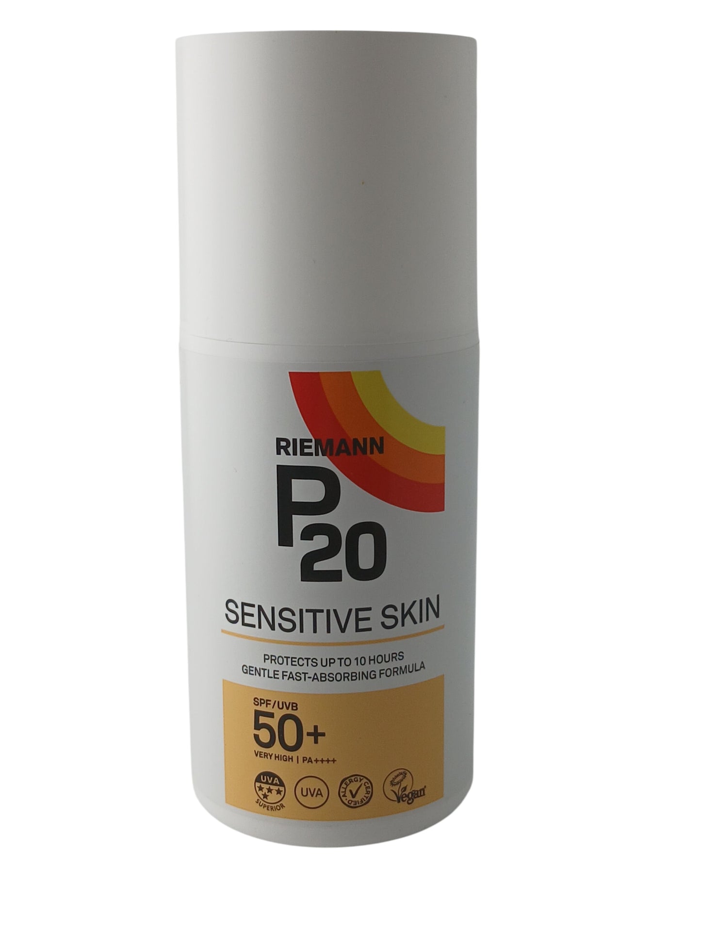 Department Store UK Riemann P20 SPF 50+ Sensitive Skin sunscreen cream in a 200ml white bottle