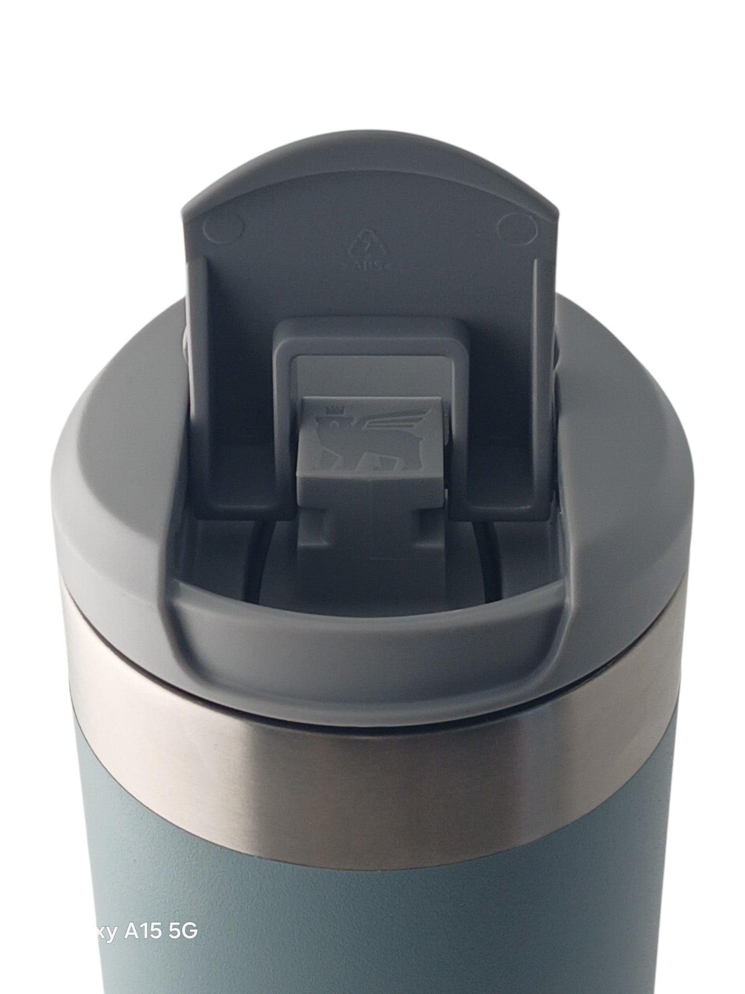 Department Store UK Stanley Aerolight Transit Mug with grey leakproof lid and blue stainless steel body