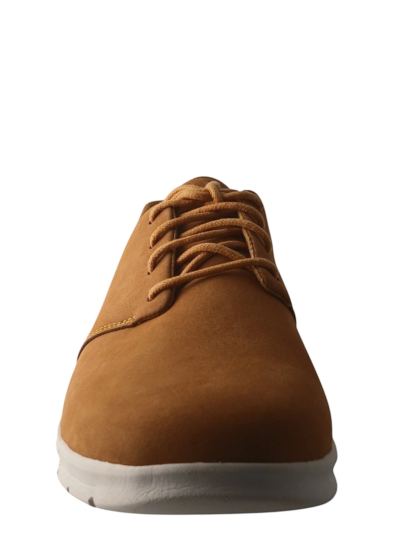 Department Store UK Timberland tan lace-up casual sneakers with a smooth finish and white comfort sole
