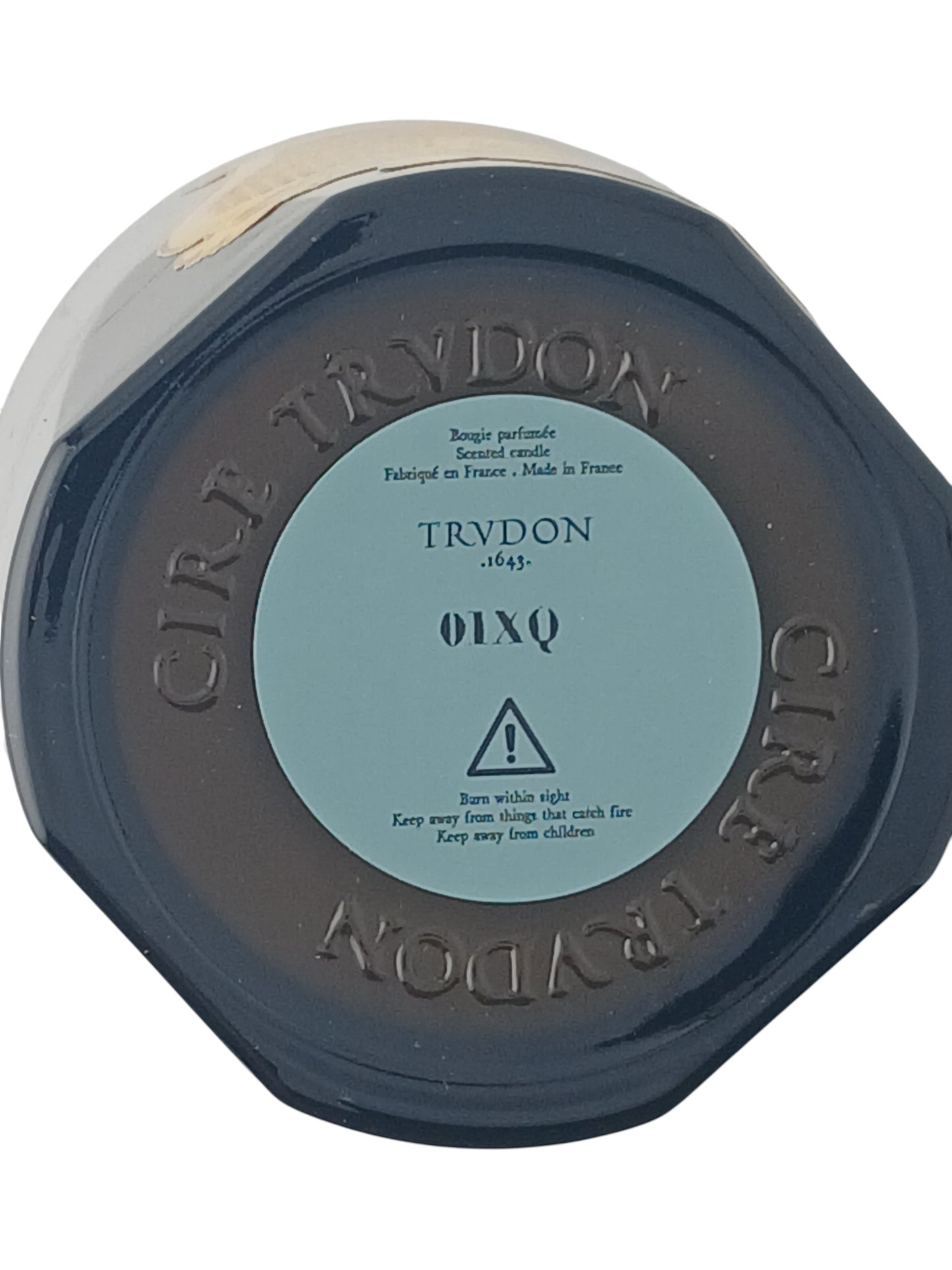 Department Store UK Trudon Gabriel scented candle base with embossed glass and product information label