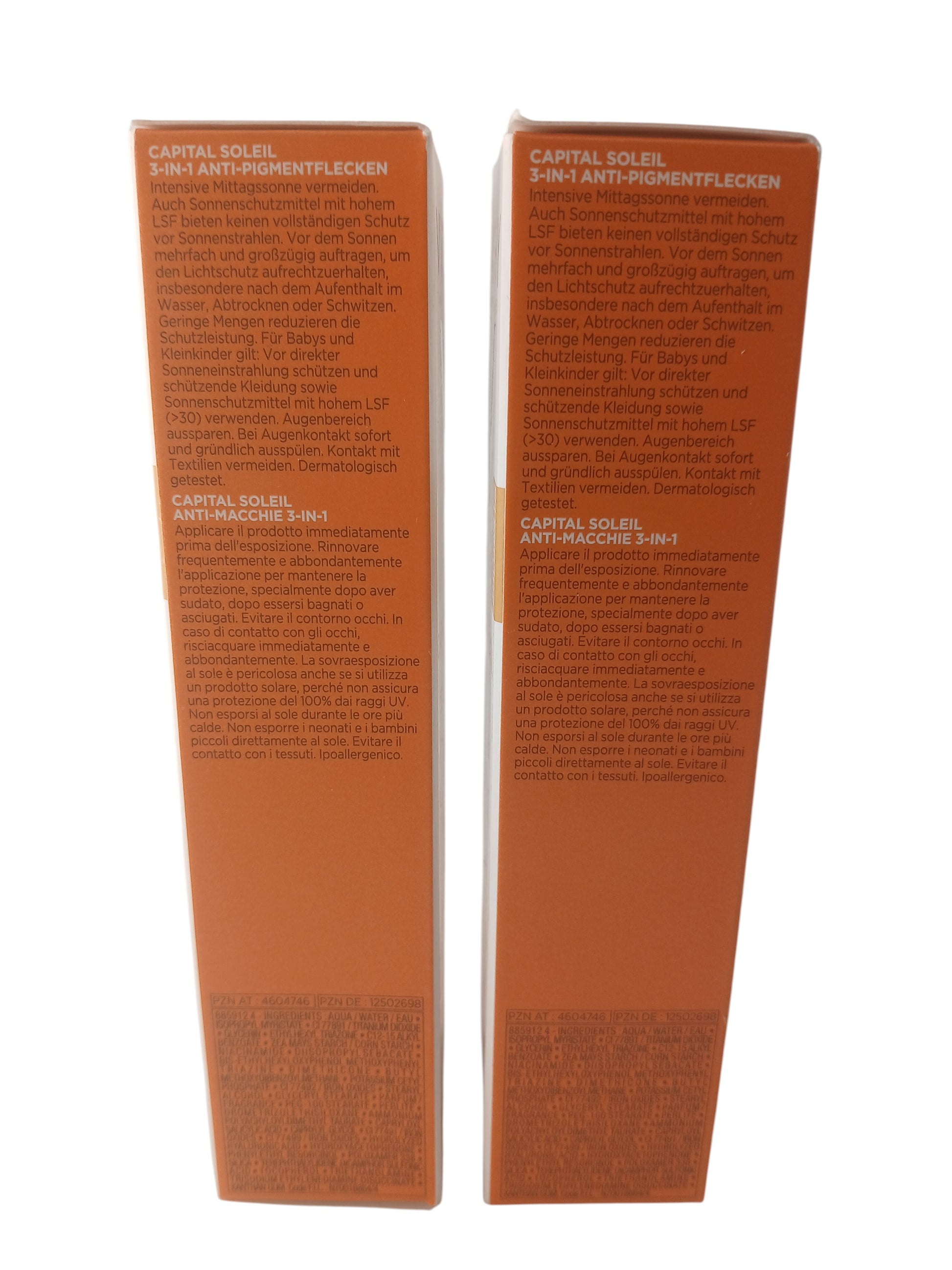 Department Store UK Vichy Capital Soleil Anti-Dark Spot 3-in-1 SPF50 tinted sunscreen twin pack boxes