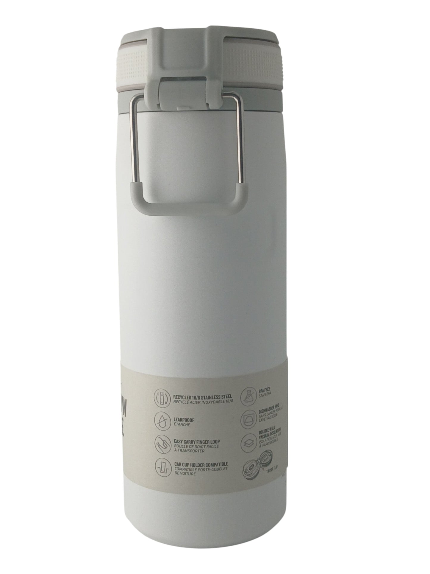Department Store UK white Stanley Aerolight Iceflow bottle with a leakproof twist-flip lid and carry loop.