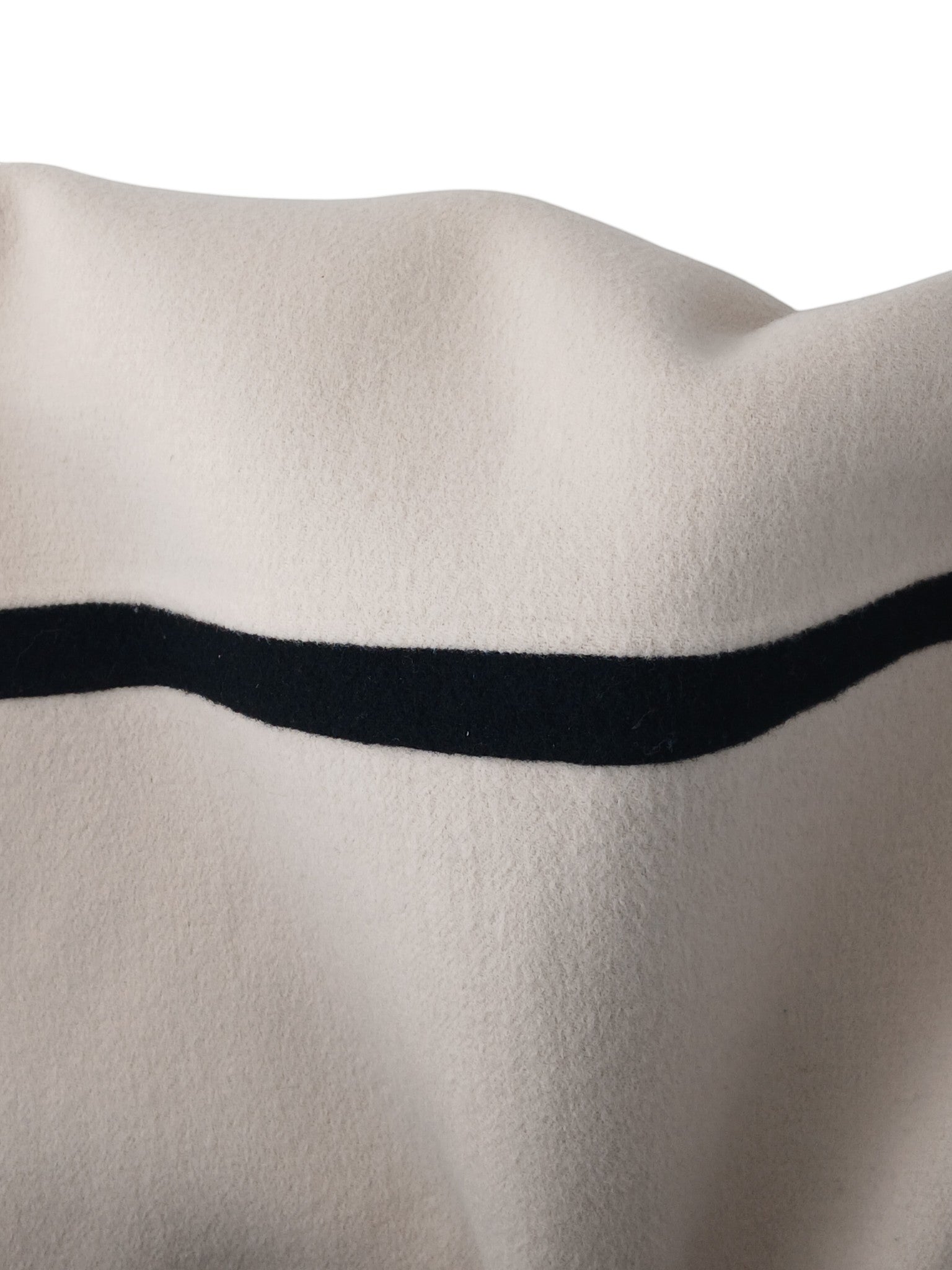 Department Store UK 'S Max Mara pure wool dress fabric detail in cream with a contrasting black stripe