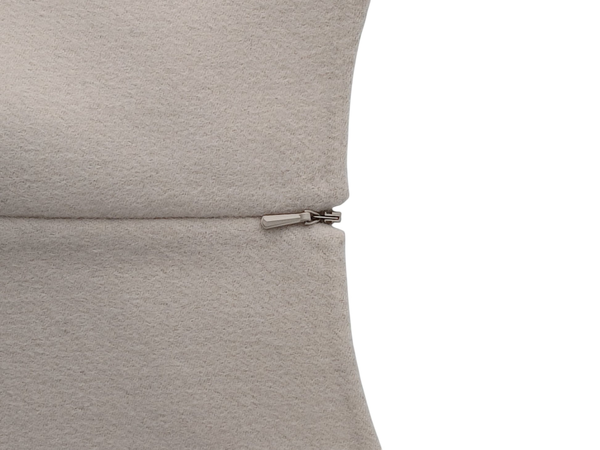 Department Store UK 'S Max Mara pure wool dress featuring a concealed metal zipper detail in a soft beige tone.