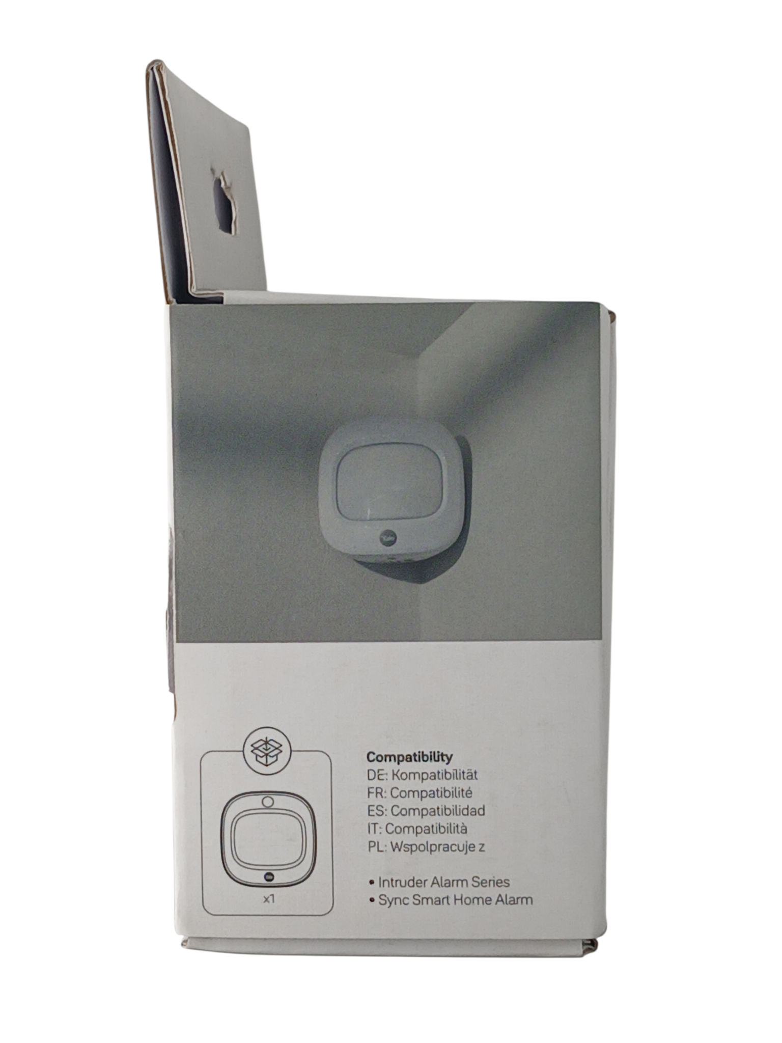 Department Store UK Yale smart home motion detector packaging showing product compatibility and installation details