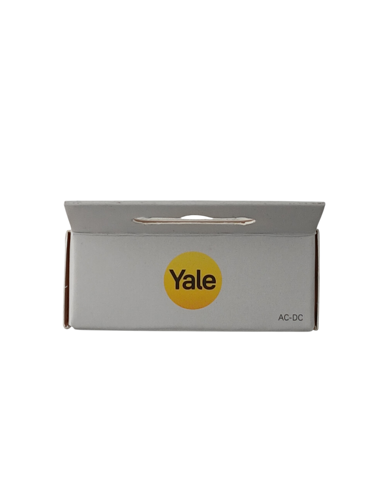 Department Store UK Yale smart home door and window contact sensor packaging box with yellow branding logo