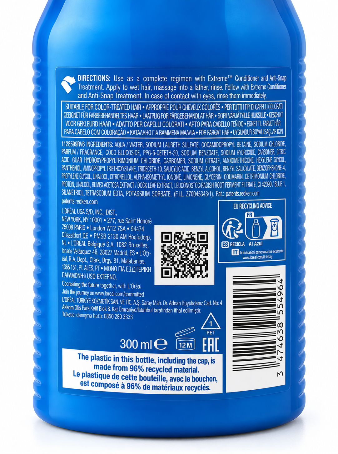 Redken Extreme Shampoo, Strength Complex, Damaged Hair
