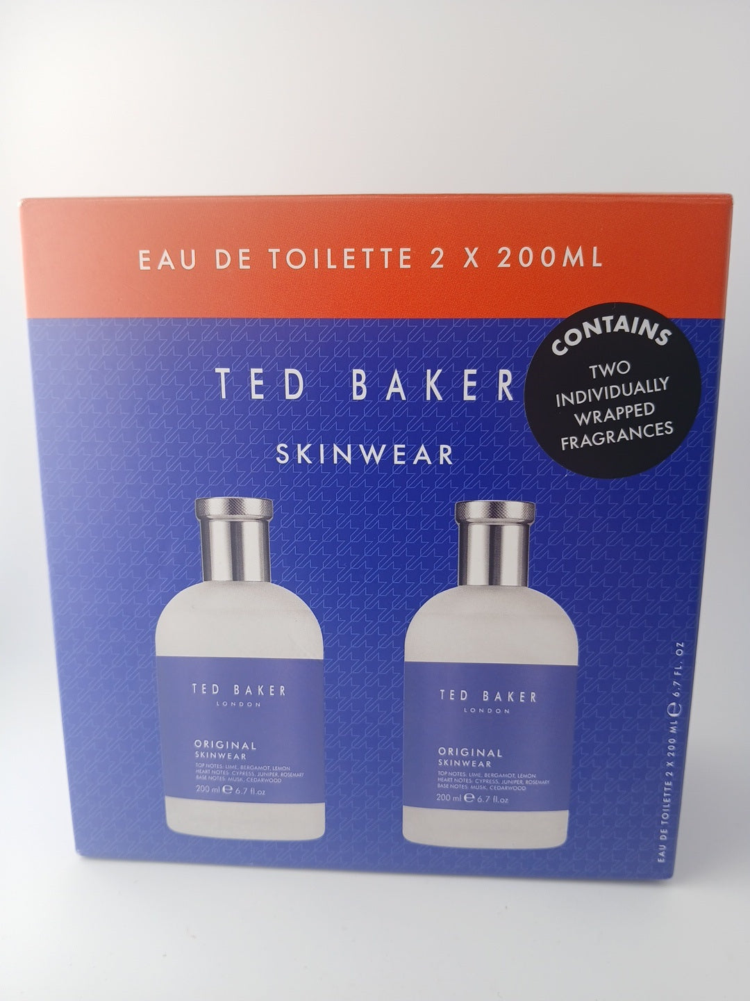 TED BAKER Original Skinwear Men Eau de Toilette, 2 Pack, 200ml Each